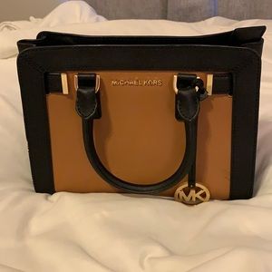 Brown and black Michael kors bag